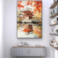 Kyoto's Peaceful Reflections Canva Painting