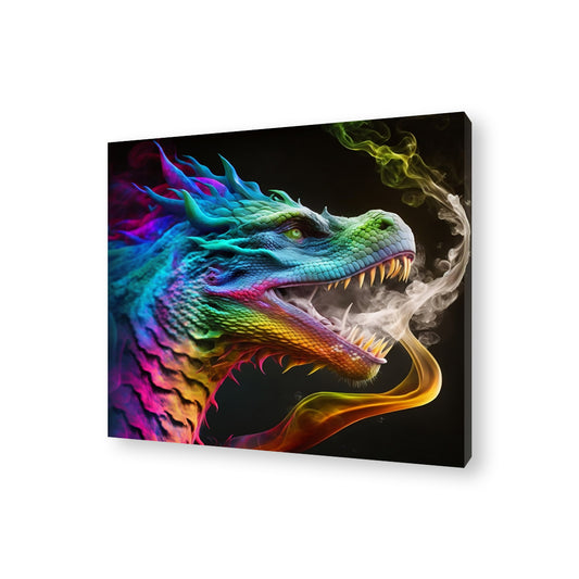Colorful Dragon Canvas Painting