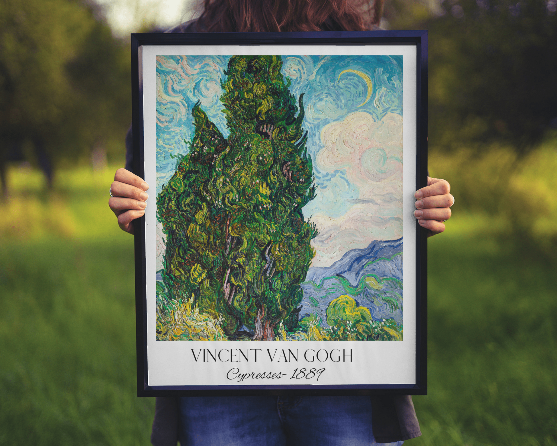 Vincent Van Gogh Cypresses wall art painting