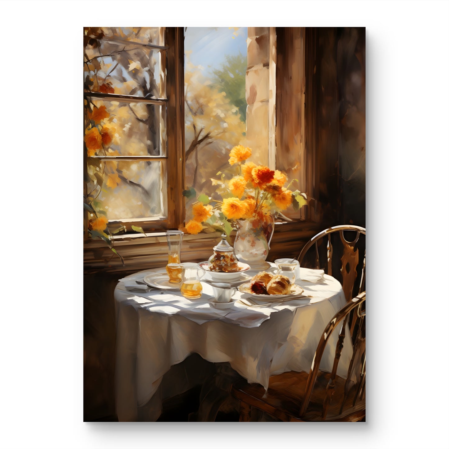 Autumn Table Canvas Painting