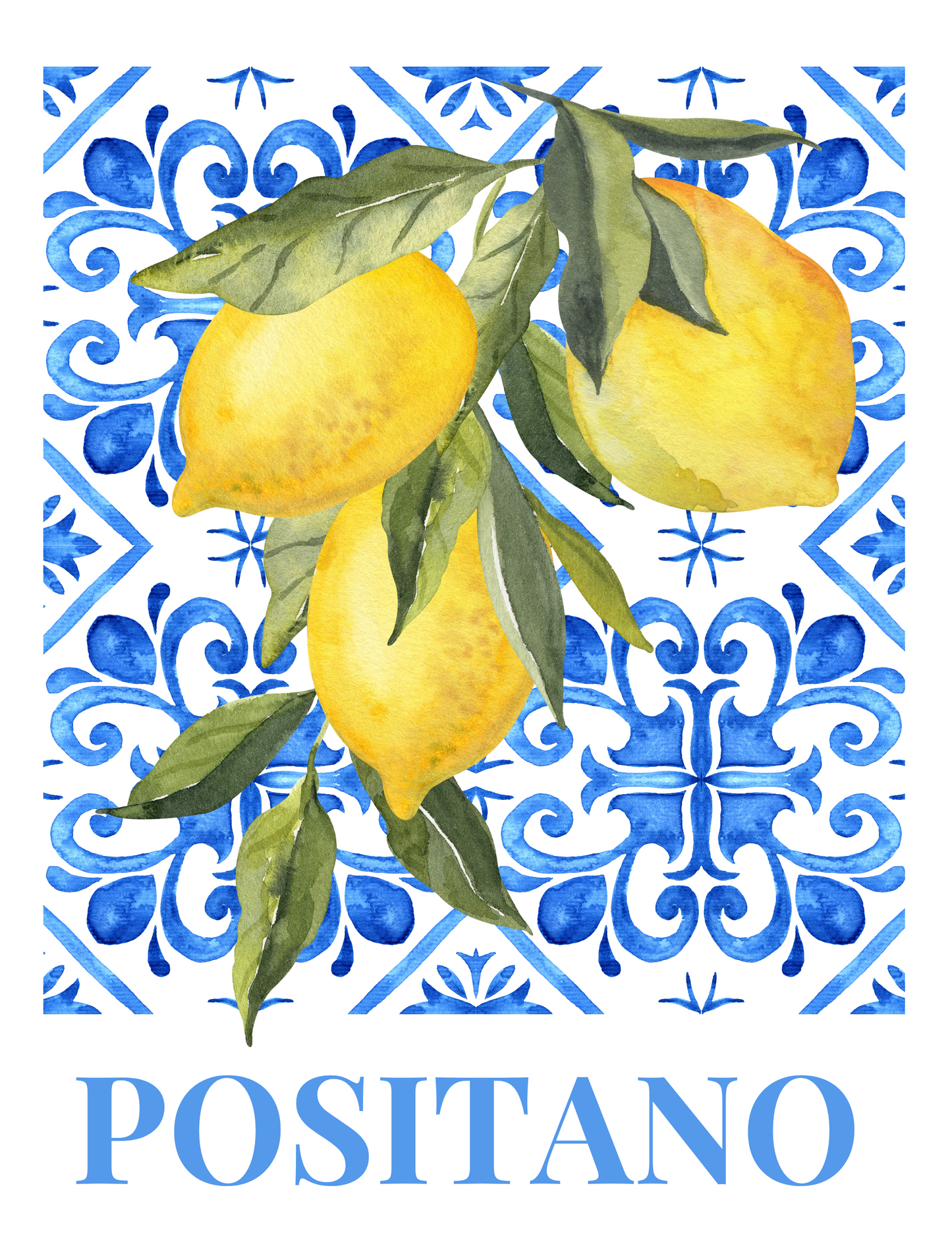 Lemon Tiles Canvas Painting