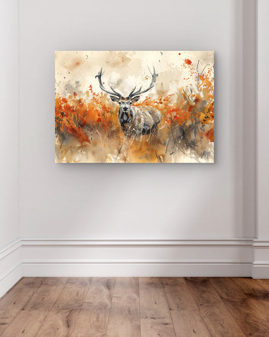 Rustic Deer Canvas Painting