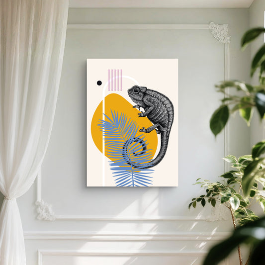 Chameleon Sun Canvas Painting