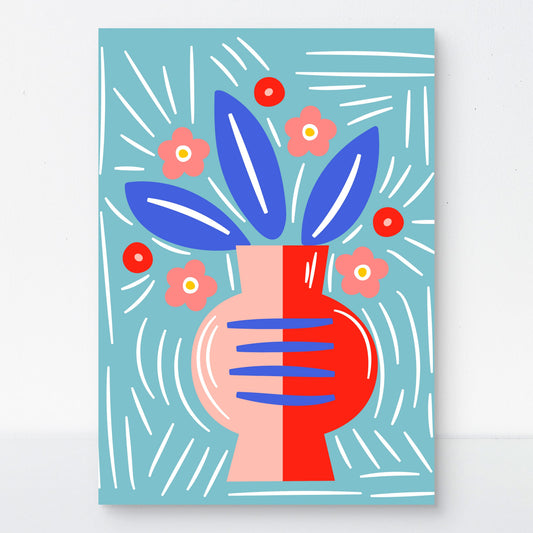Blue Vase Canvas Painting