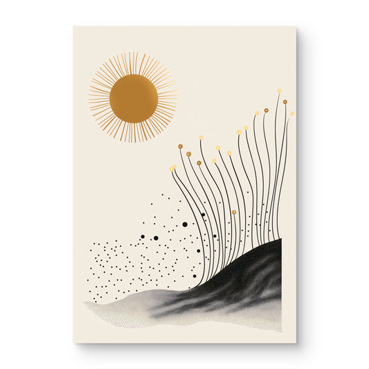 Golden Reeds Canvas Painting