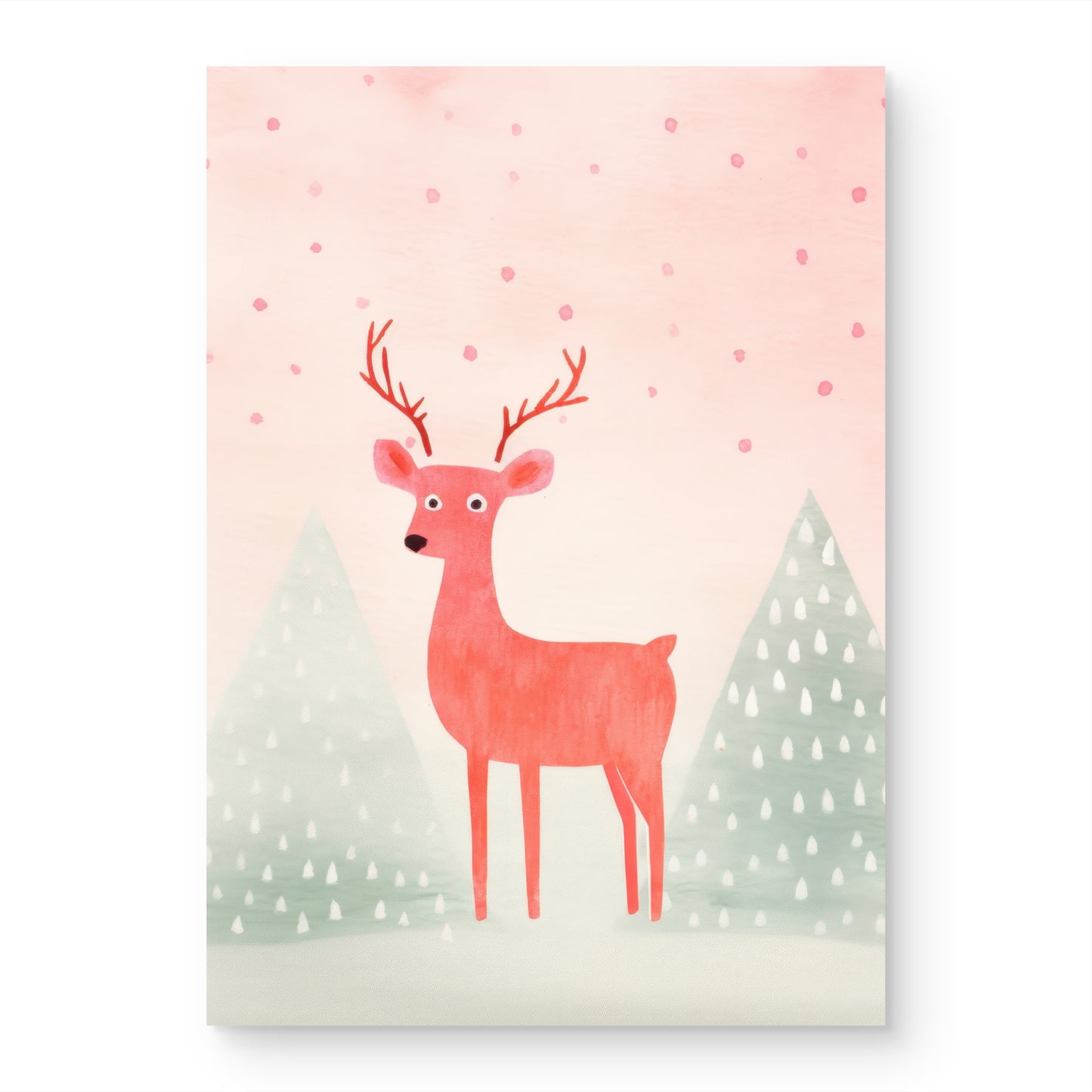 Winter Deer Canvas Painting
