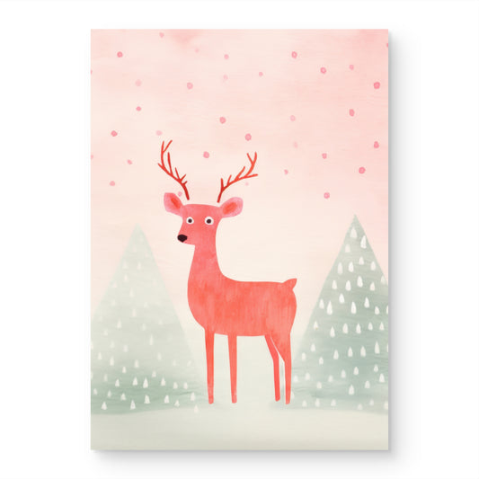 Winter Deer Canvas Painting