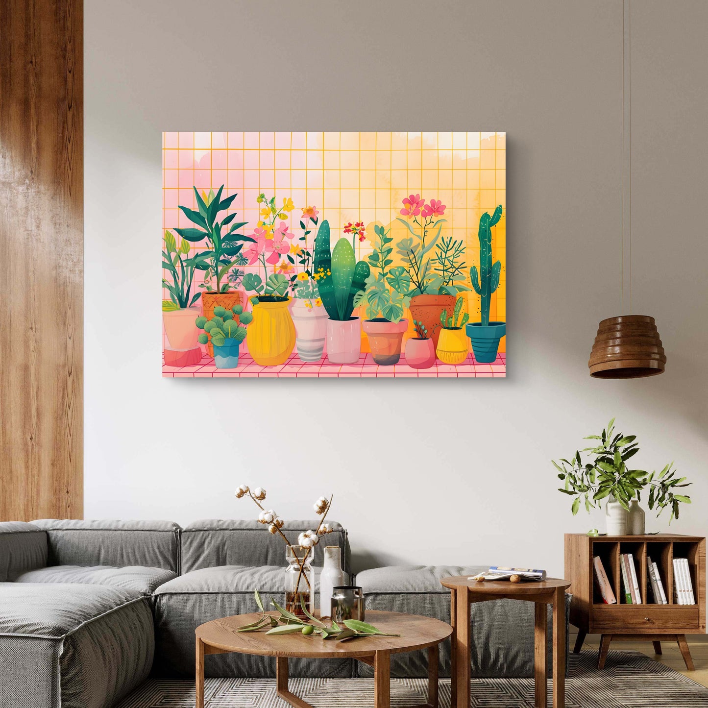 Plant Shelf Canvas Painting