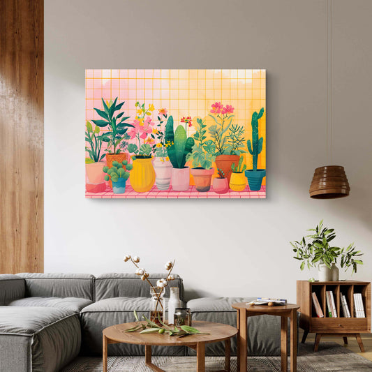 Plant Shelf Canvas Painting