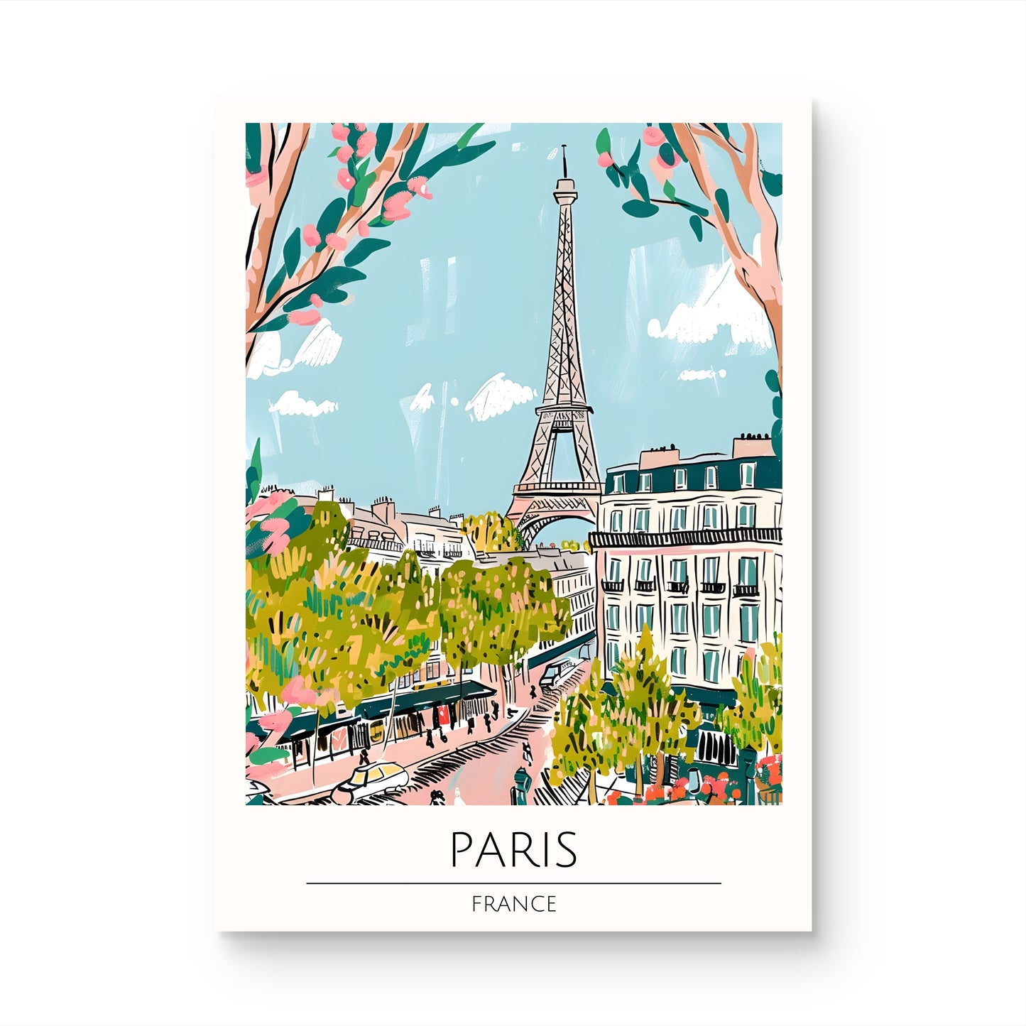 Paris Garden Canvas Painting