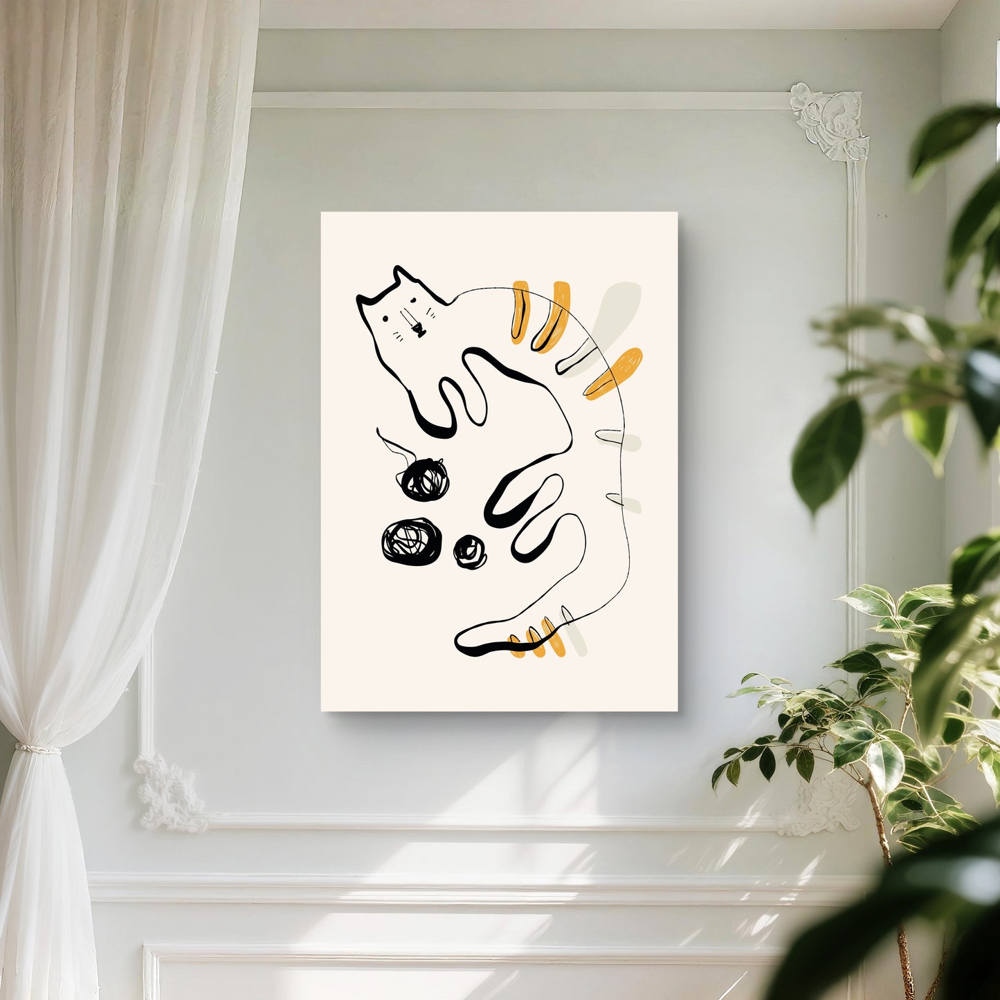 Dino Doodle Canvas Painting