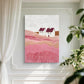 Pink Fields Canvas Painting