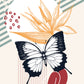 Butterfly Palm Canvas Painting
