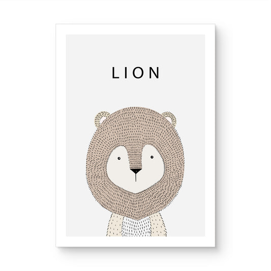 Soft Lion Canvas Painting