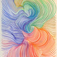 Rainbow Flow Canvas Painting