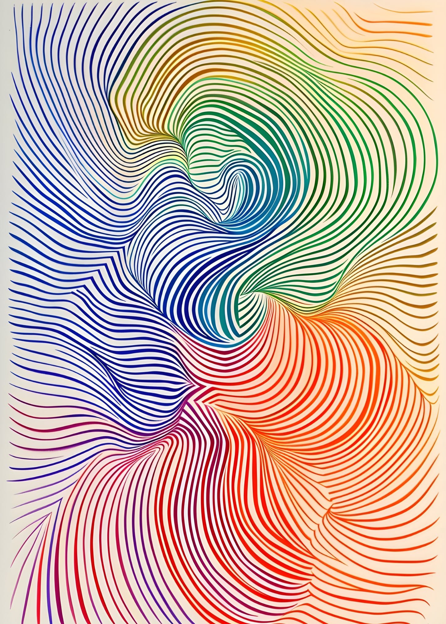 Rainbow Flow Canvas Painting