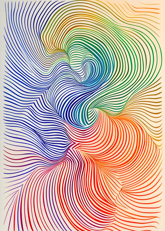 Rainbow Flow Canvas Painting