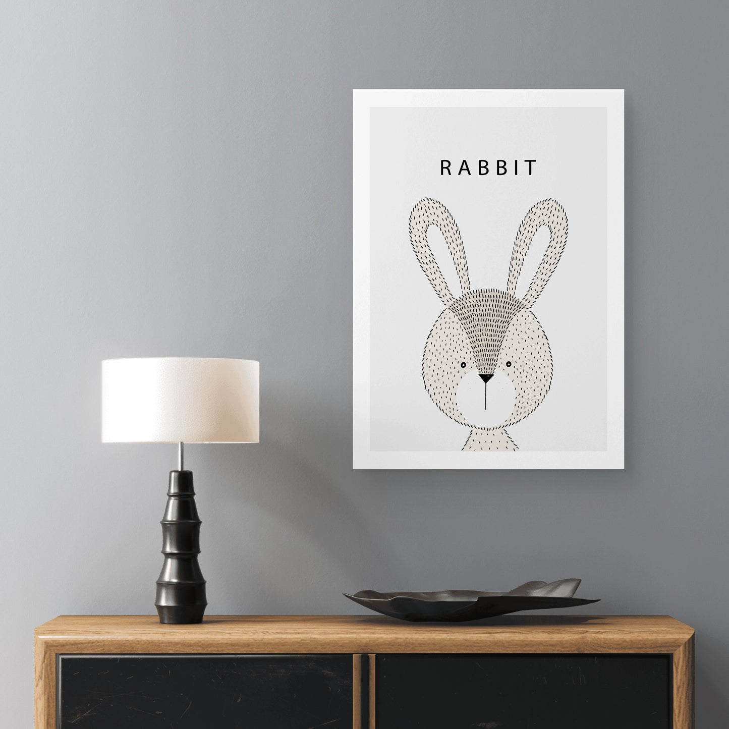 Sweet Rabbit Canvas Painting