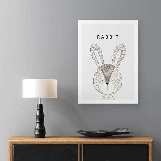 Sweet Rabbit Canvas Painting
