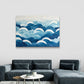 Blue Waves Canvas Painting
