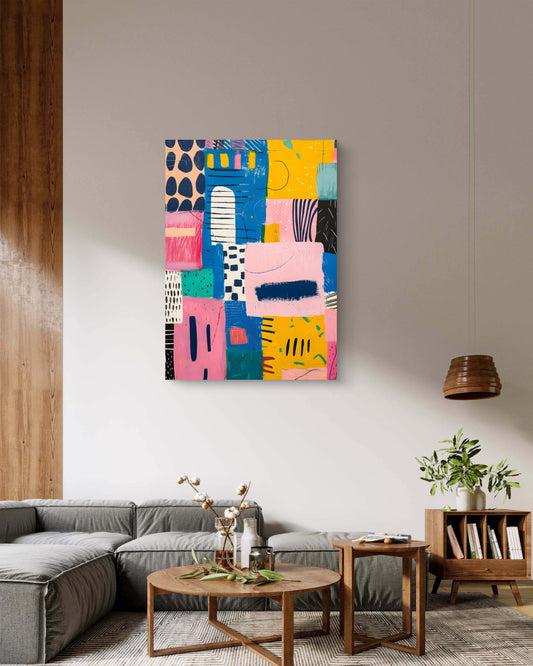 Patch Play Canvas Painting