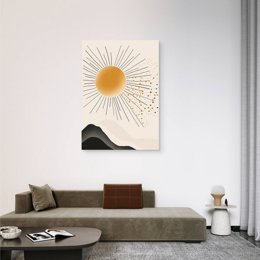 Sun Lines Canvas Painting