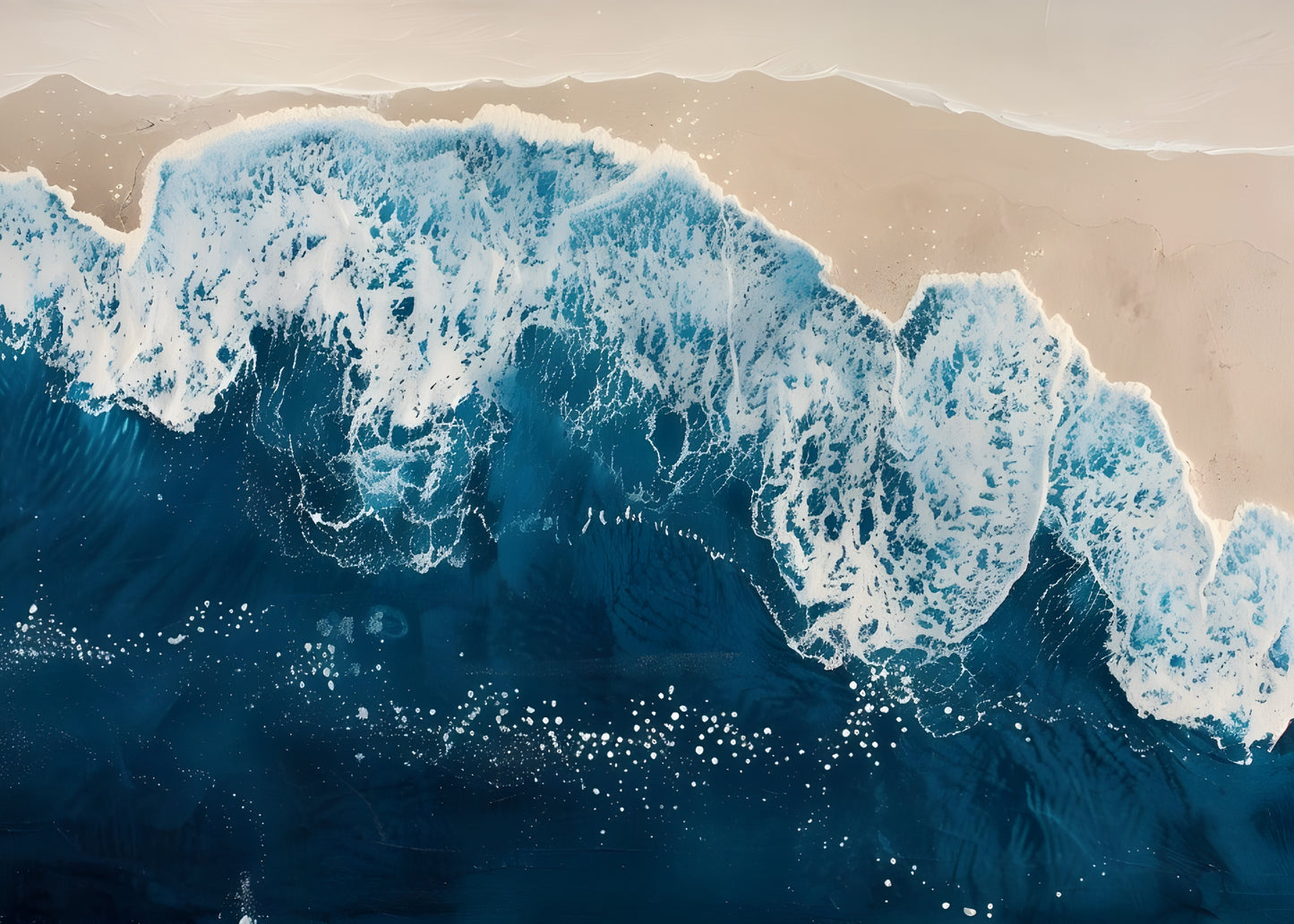 Snowy Peaks Canvas Painting