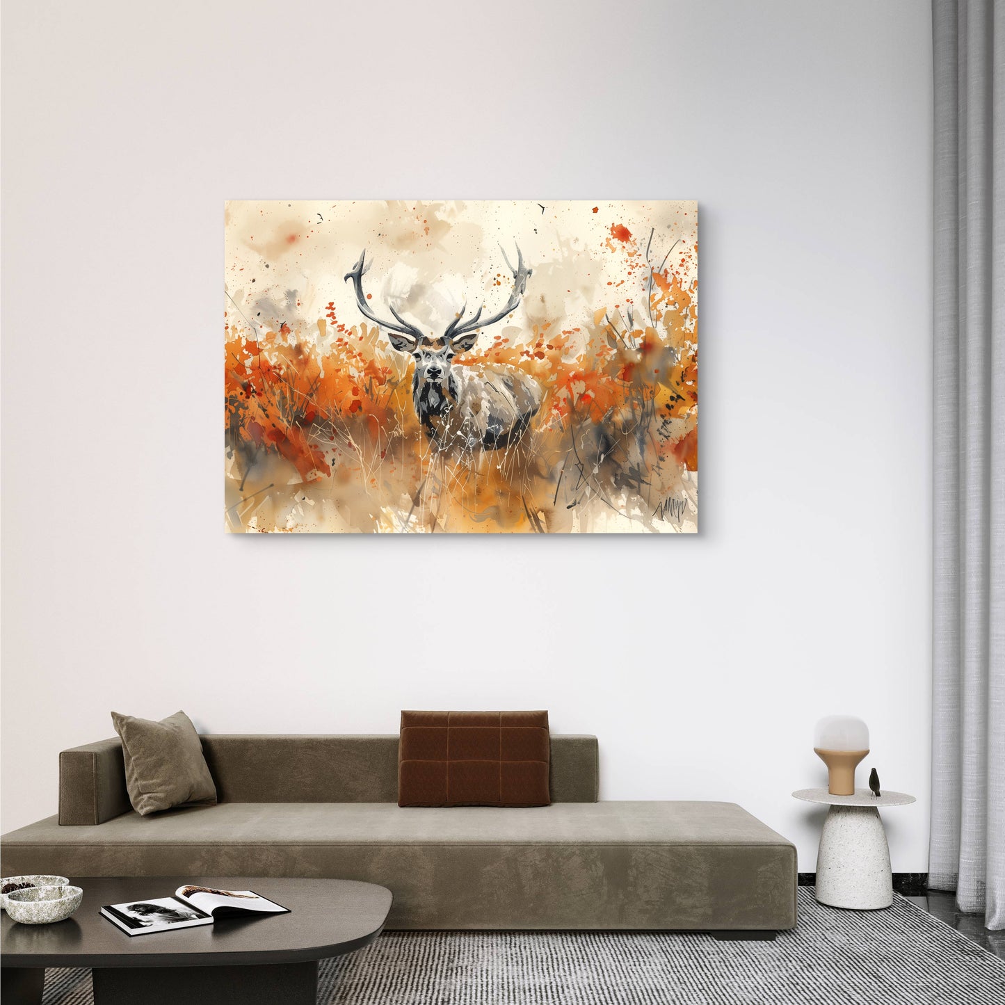 Rustic Deer Canvas Painting