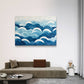 Blue Waves Canvas Painting