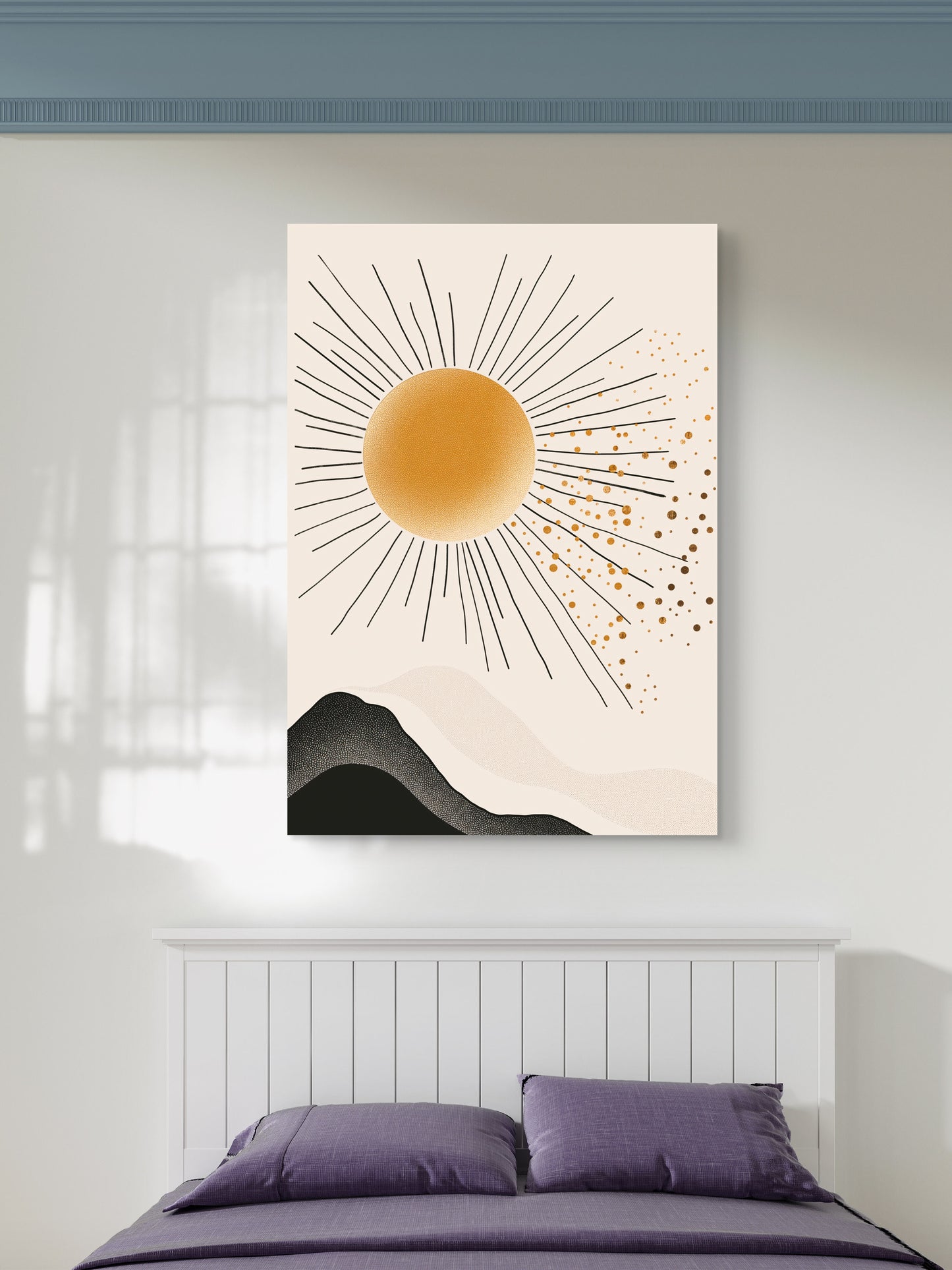 Sun Lines Canvas Painting