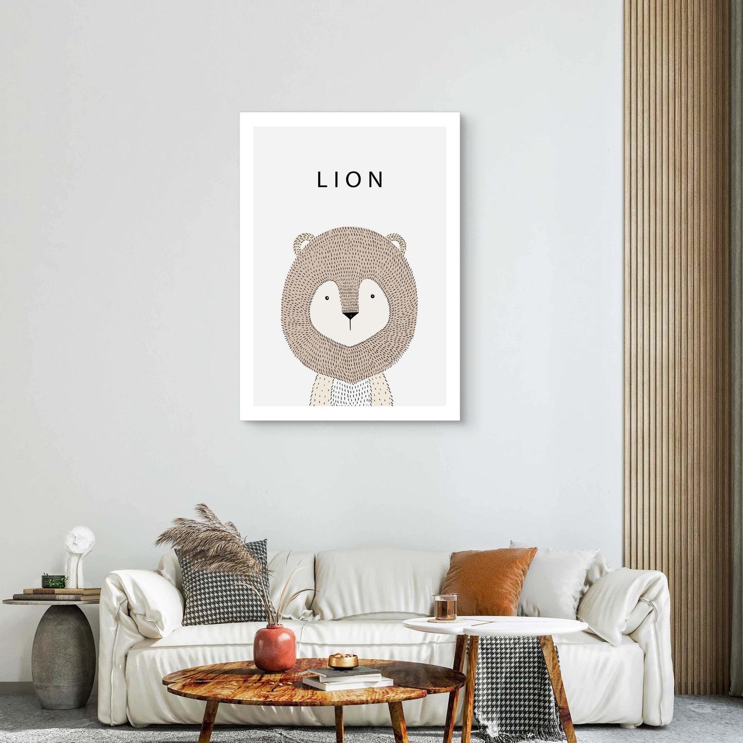 Soft Lion Canvas Painting