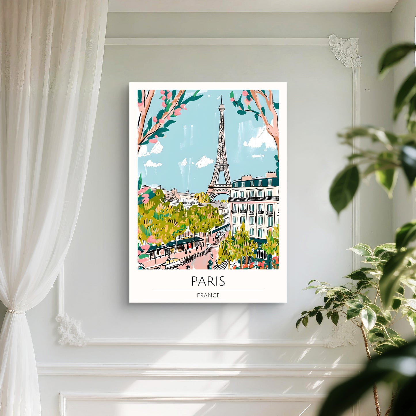 Paris Garden Canvas Painting