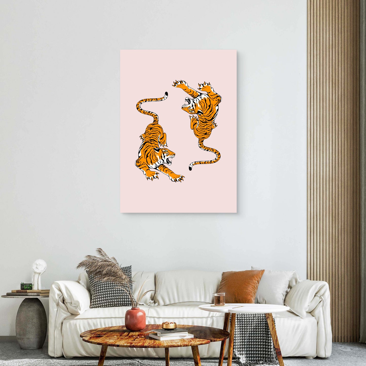 Golden Tigers Canvas Painting