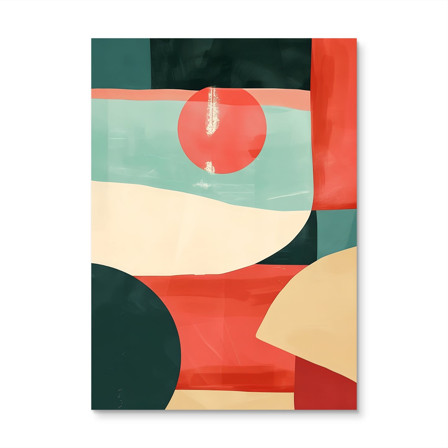 Retro Sunset Canvas Painting
