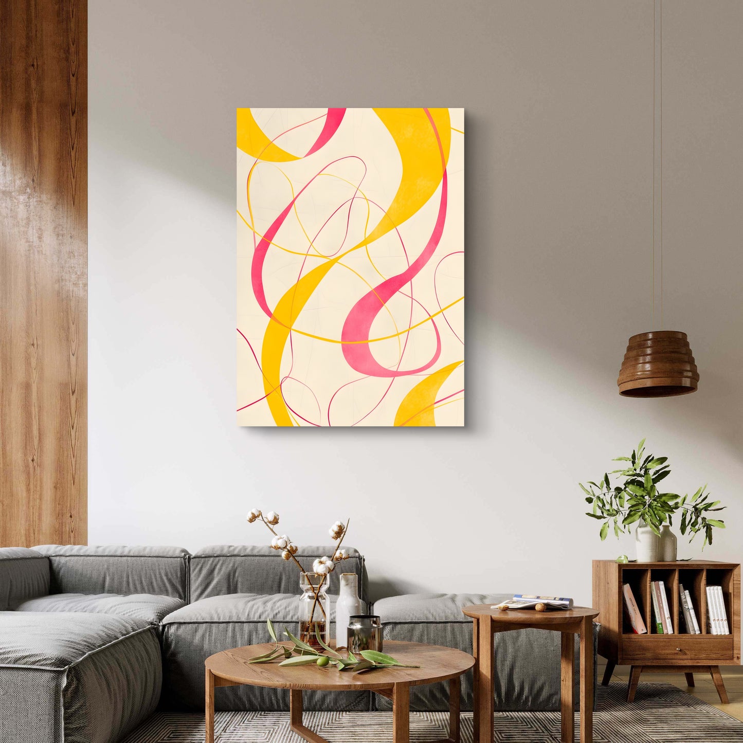 Soft Swirls Canvas Painting