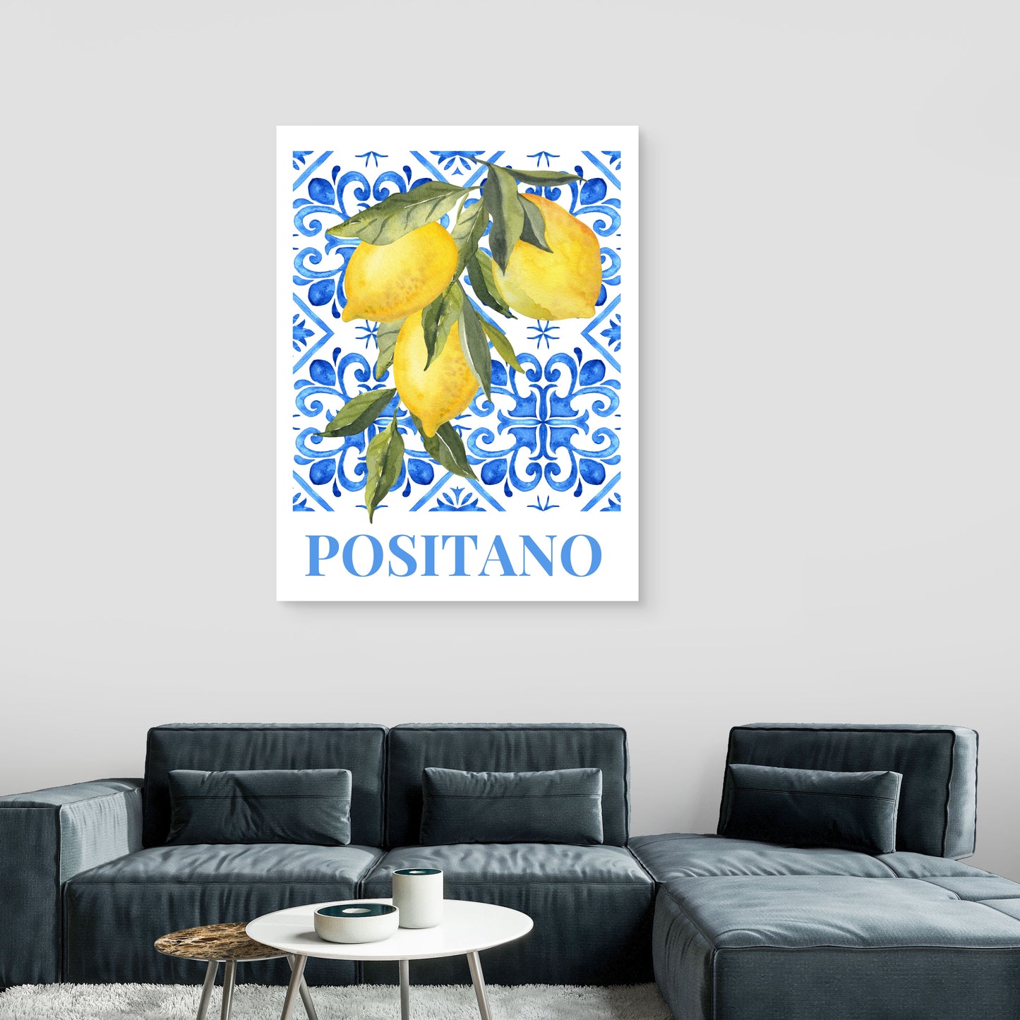 Lemon Tiles Canvas Painting