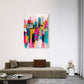 Neon City Canvas Painting