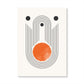 Orange Orbit Canvas Painting