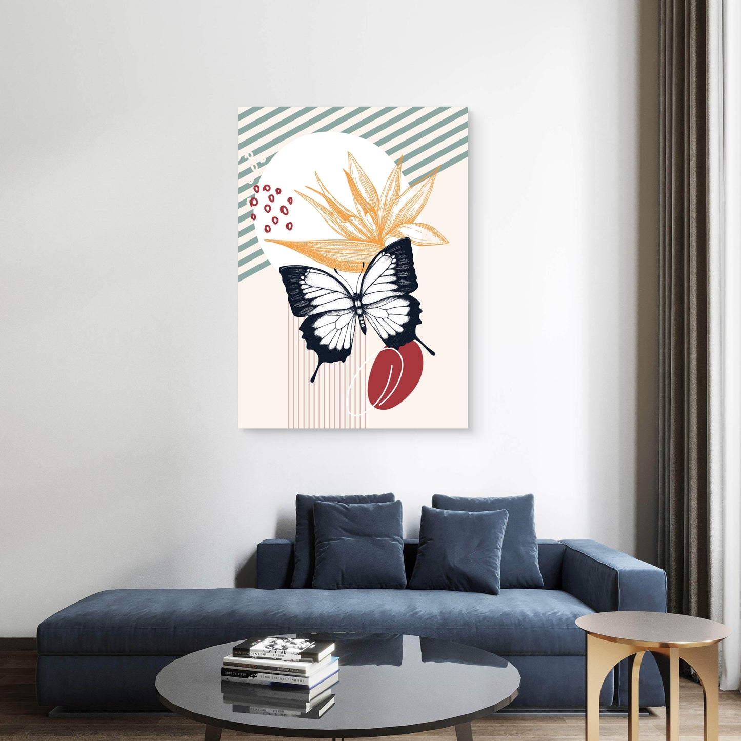 Butterfly Palm Canvas Painting