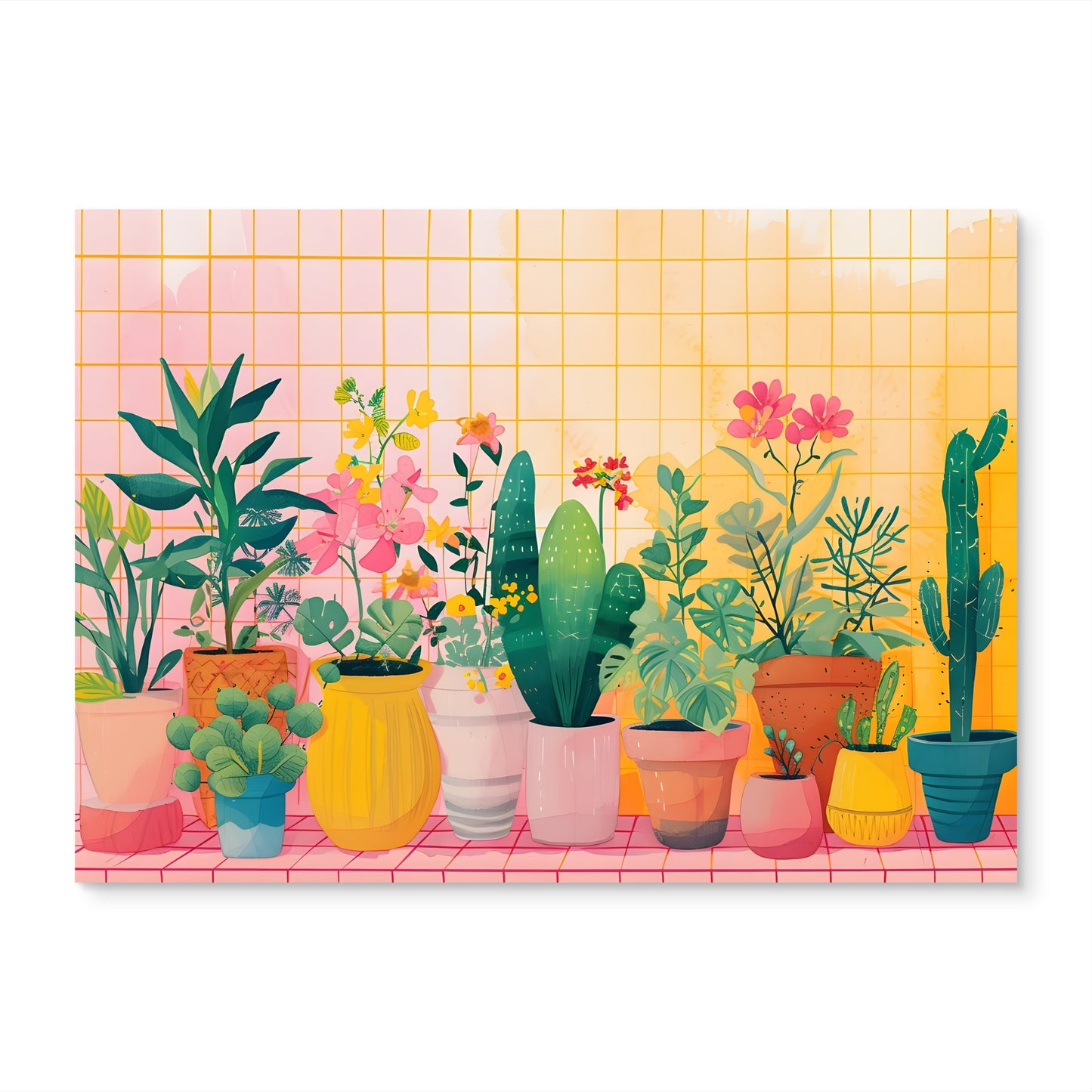 Plant Shelf Canvas Painting