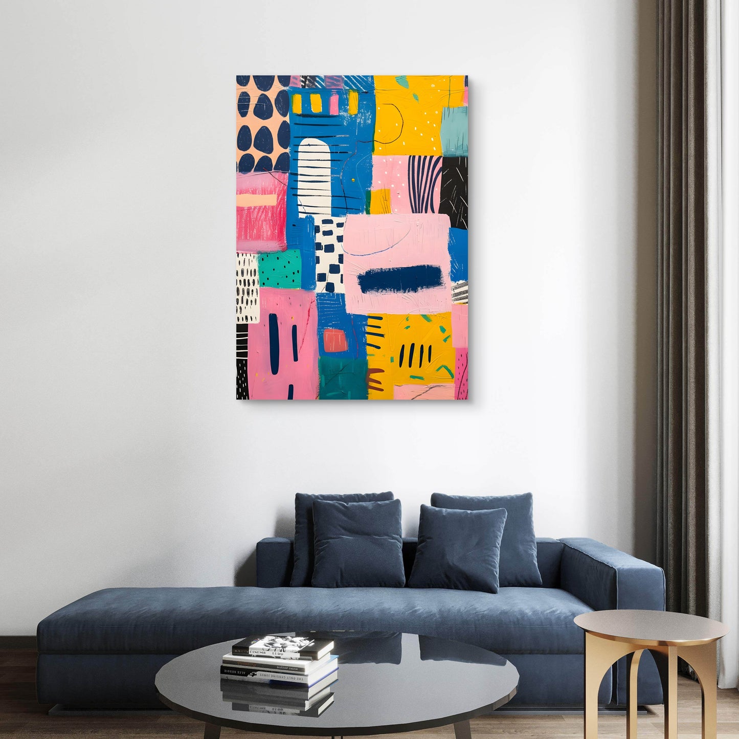 Patch Play Canvas Painting