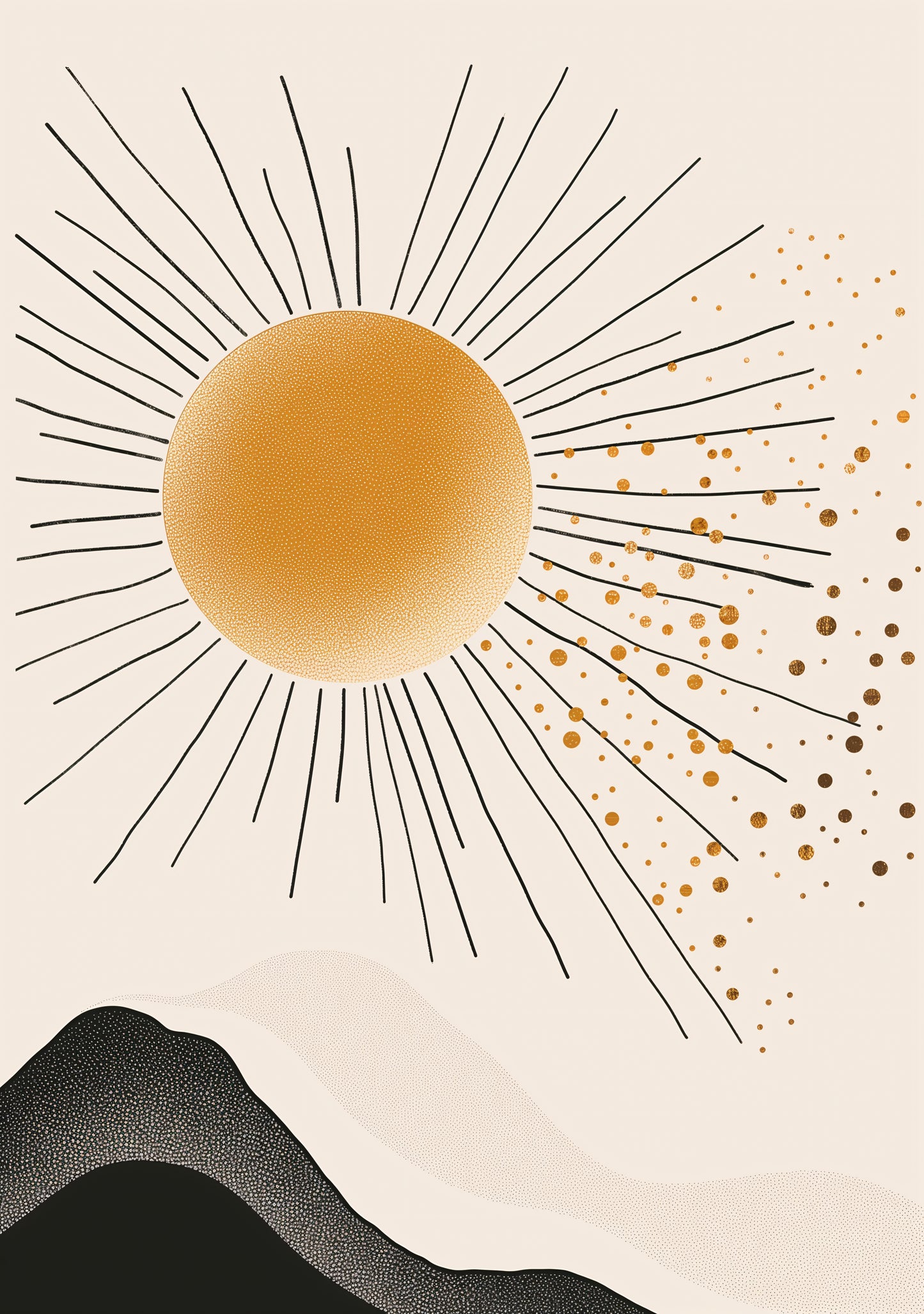 Sun Lines Canvas Painting