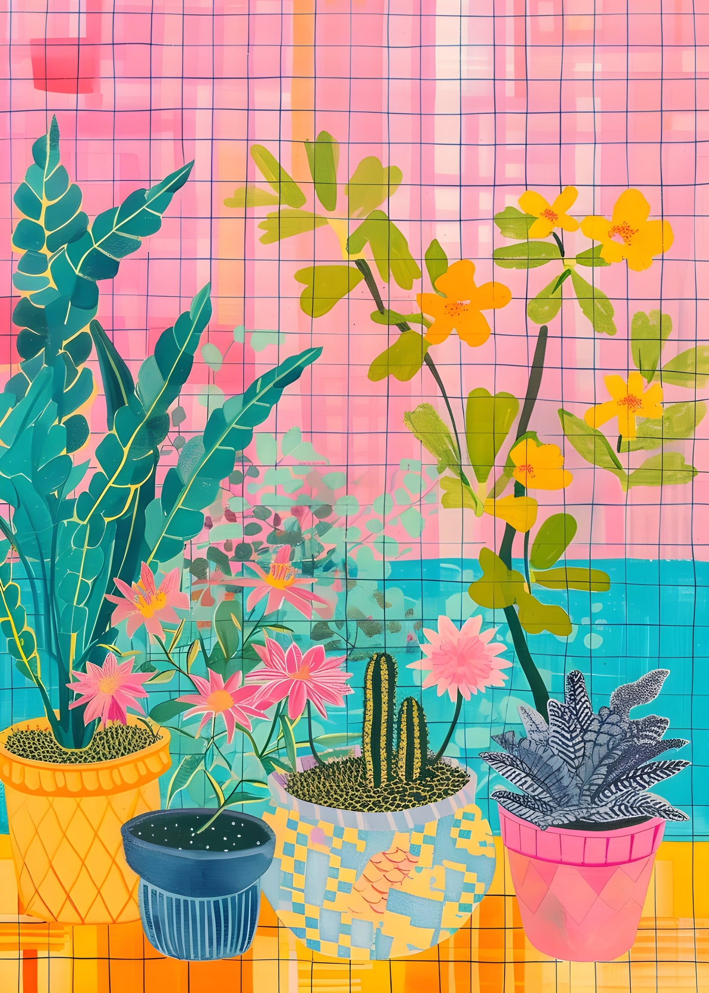 Window Garden Canvas Painting