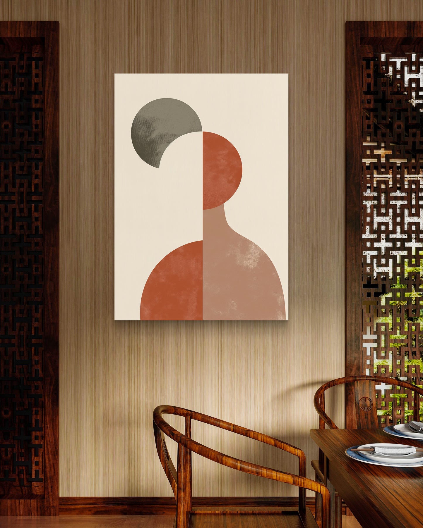 Terracotta Muse Canvas Painting