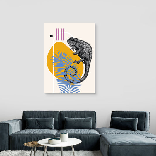 Chameleon Sun Canvas Painting