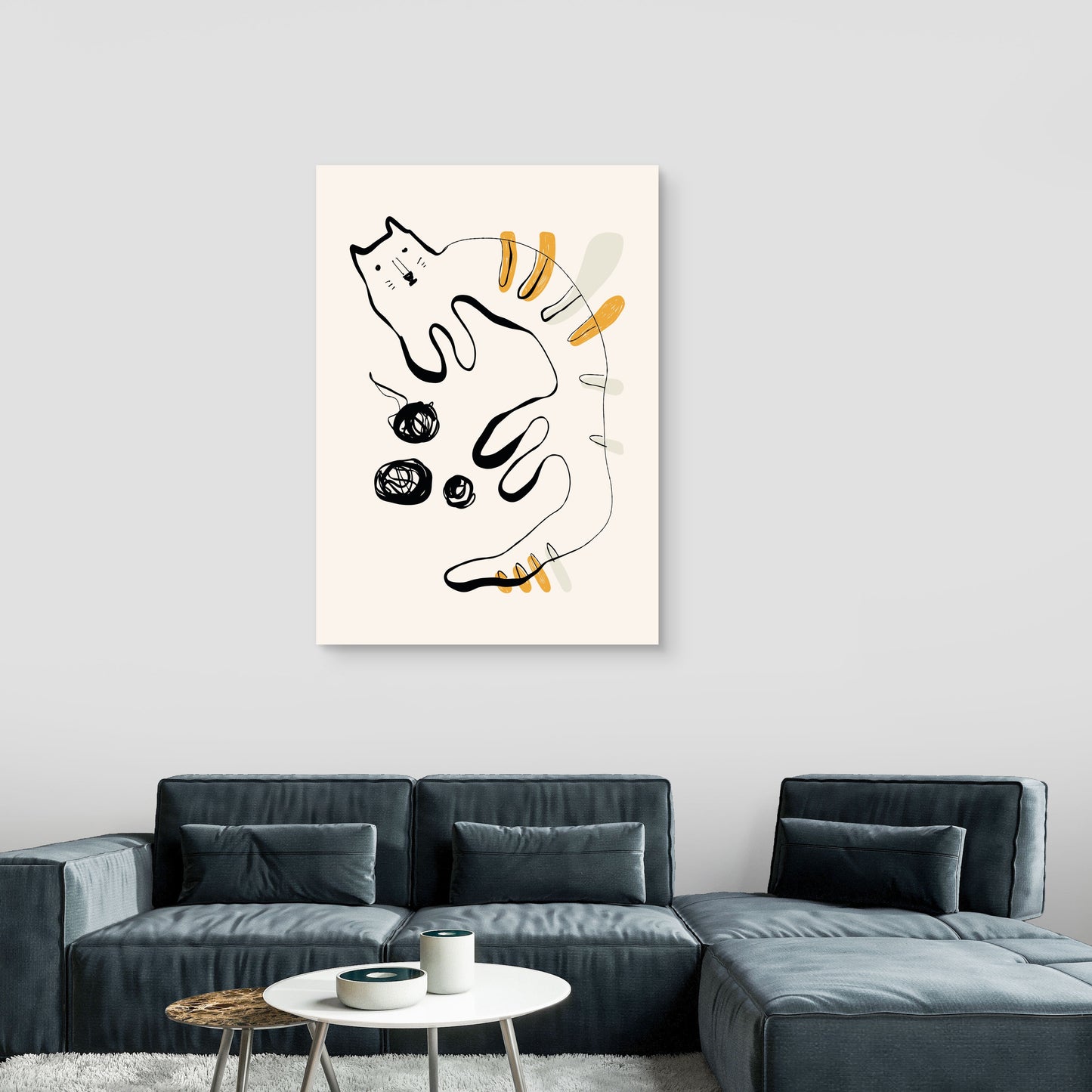 Dino Doodle Canvas Painting