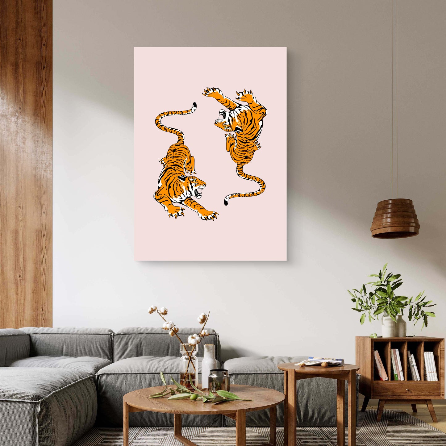 Golden Tigers Canvas Painting