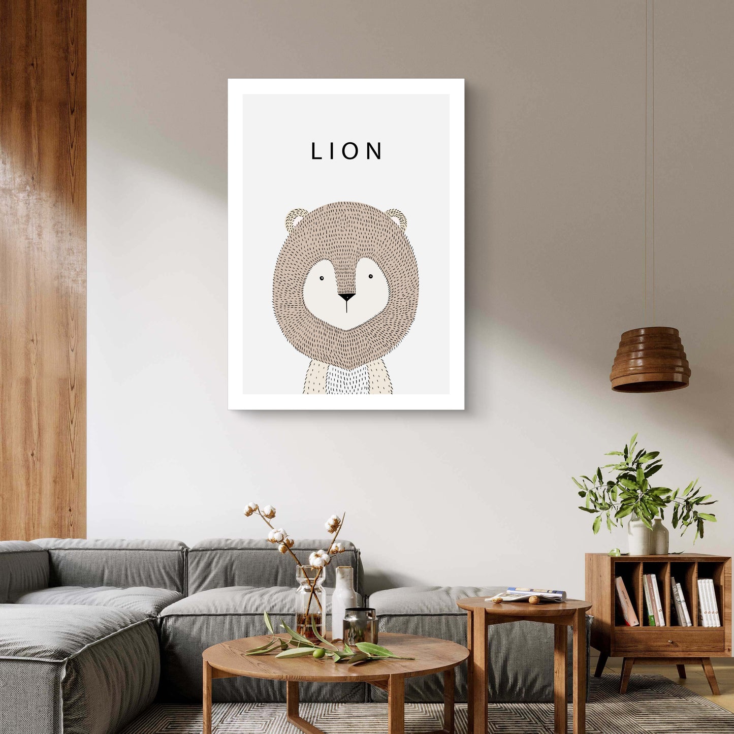 Soft Lion Canvas Painting