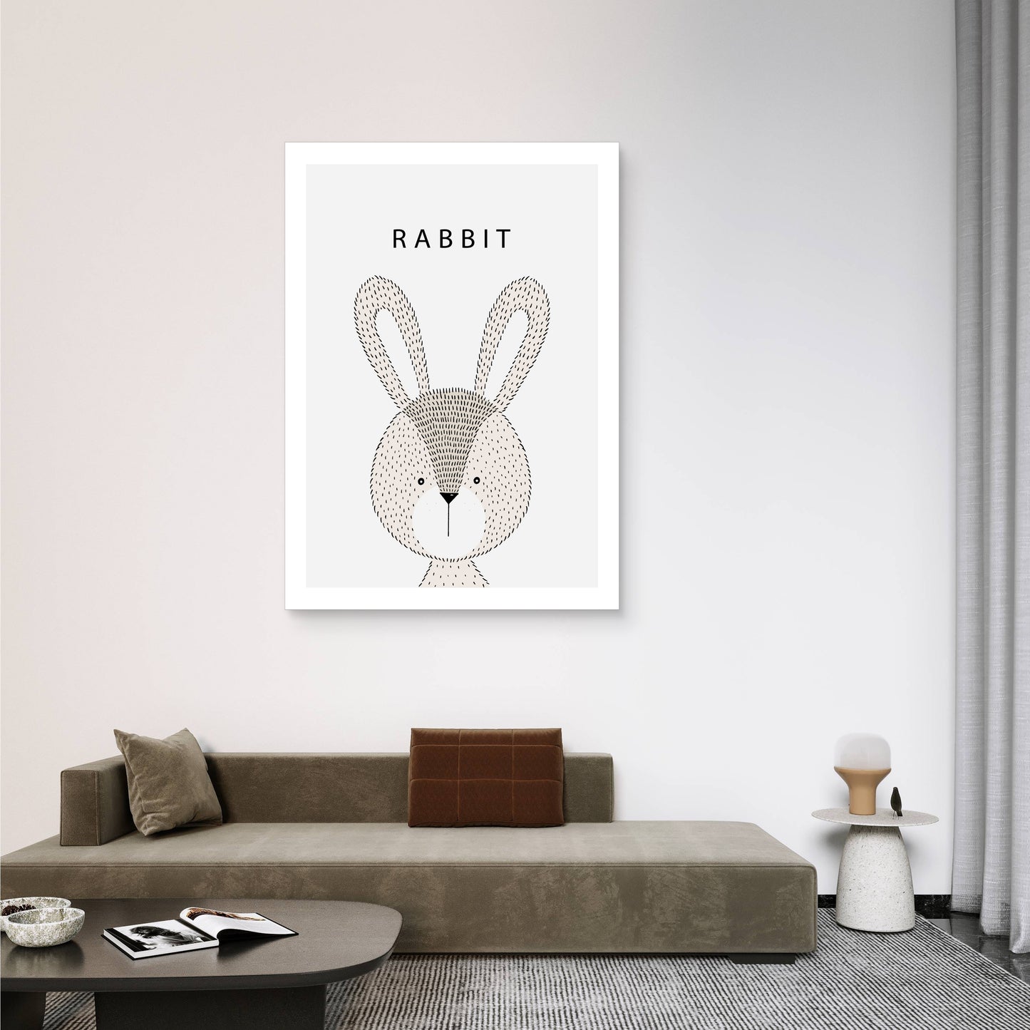 Sweet Rabbit Canvas Painting