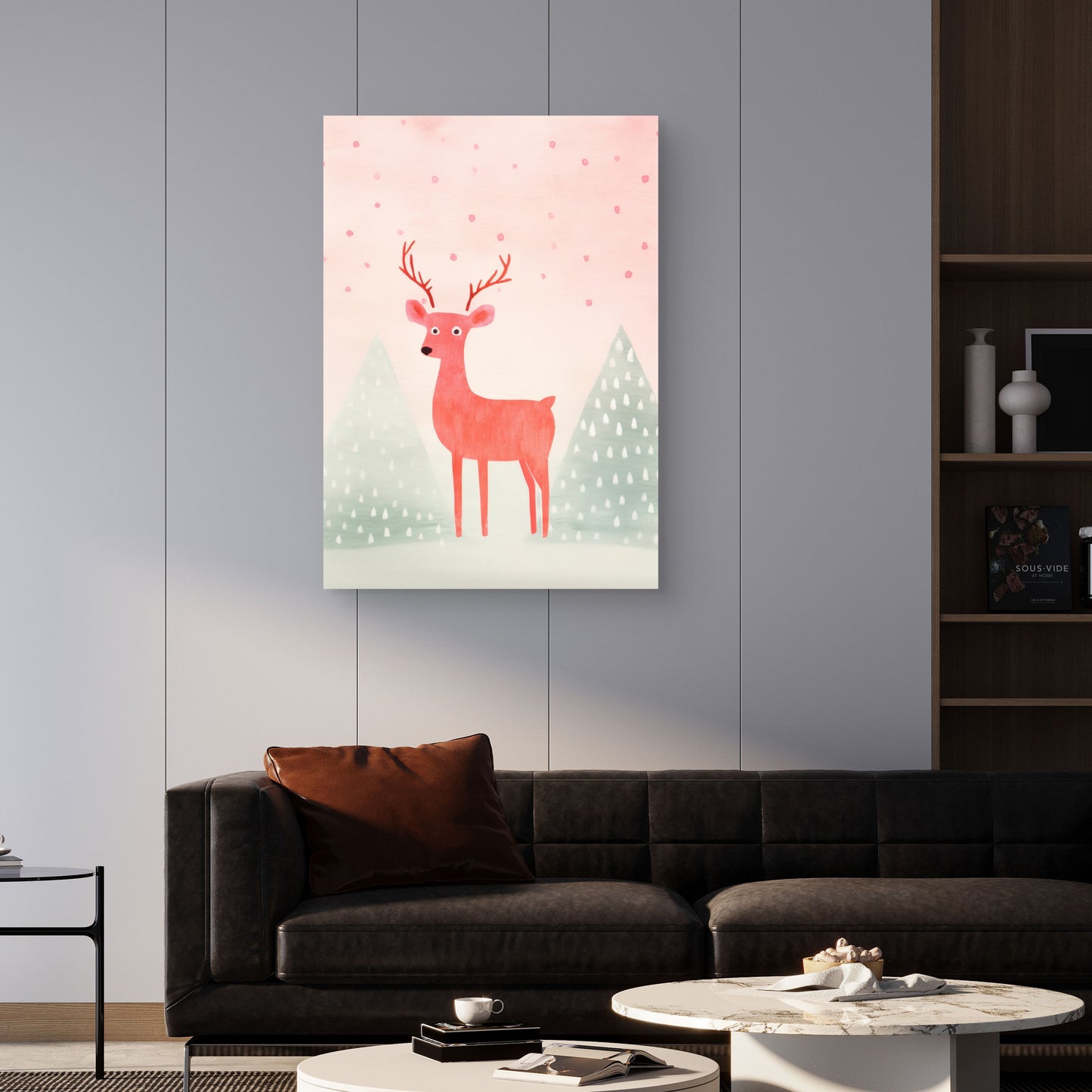 Winter Deer Canvas Painting
